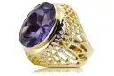 Ring Vintage Stil Alexandrit 14 Karat Gelbgold vrc089y